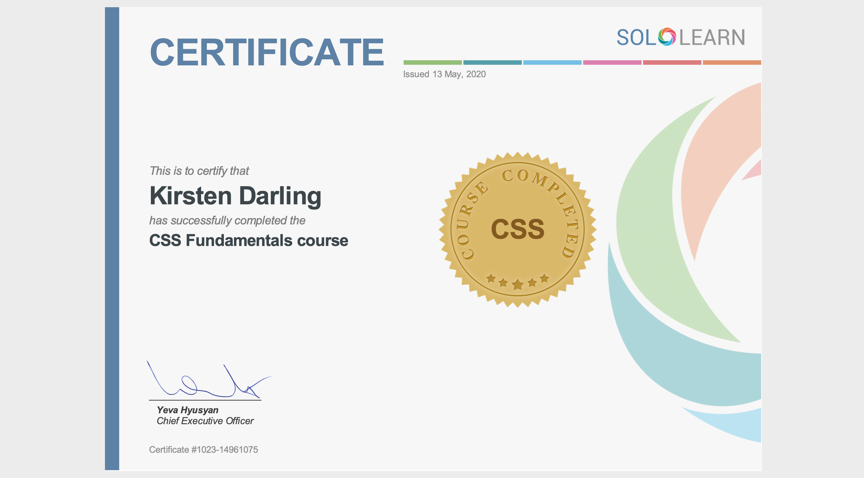 css certificate